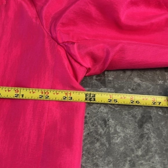 Campaignie Internationale Express Hot Pink silk 90s oversized blazer - Picture 10 of 15